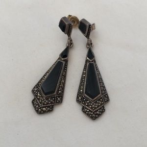 Vintage sterling silver dangle earrings Thai